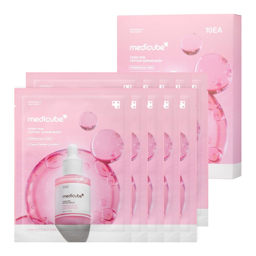 Produto PDRN Pink Peptide Serum Mask · caixa com 10